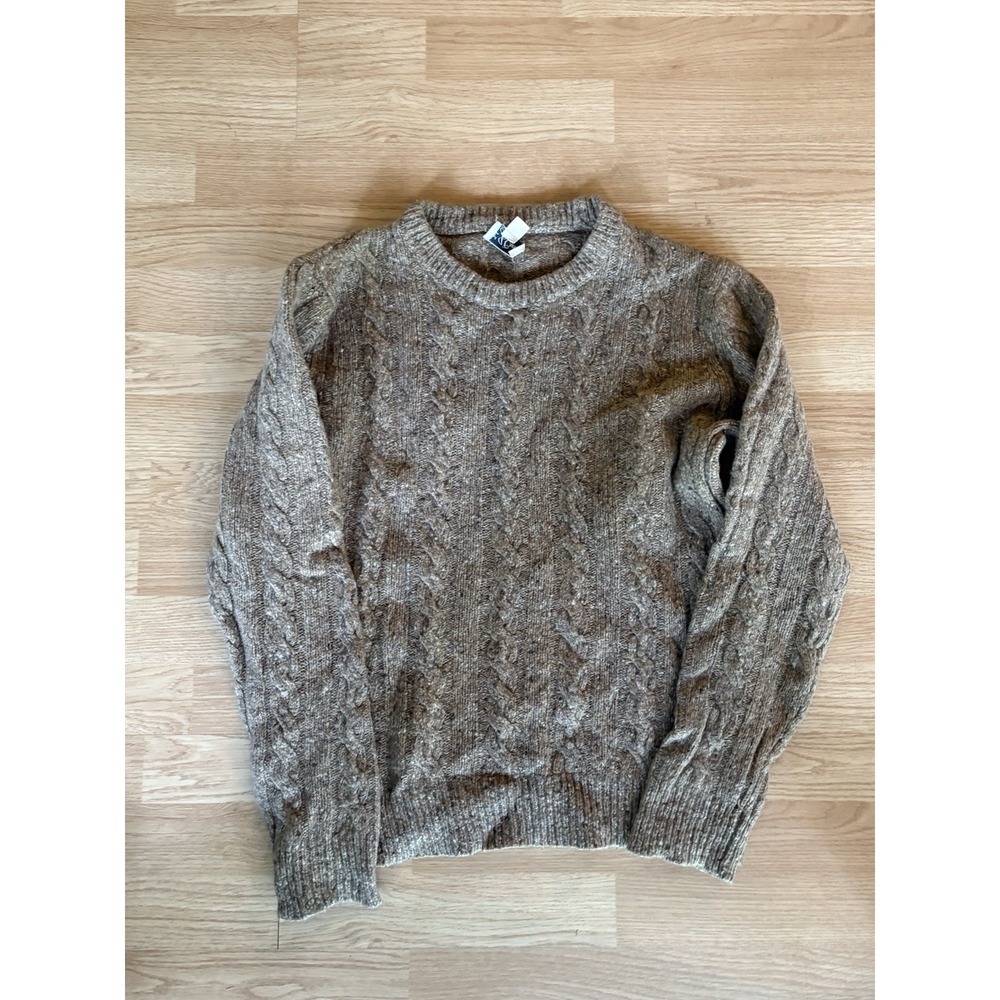 J. Crew Cable Knit Sweater Women's Size S Wool Blend Gray